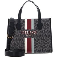 GUESS Silvana Two Compartment Tote Charcoal Logo [218036] -  sac à épaule sacoche