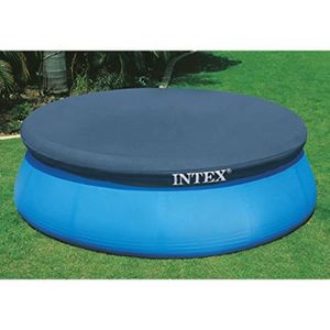 Bâche Hiver INTEX Pour Piscine Ronde 4.88m - Épaisseur 50/100, Triple Couche, Bleu Nuit - Protection Hivernage - 10