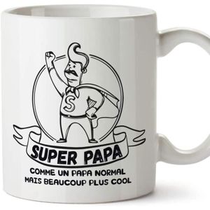 BOL Papa Tasse - Mug - Super papa - Tasse Originale - 