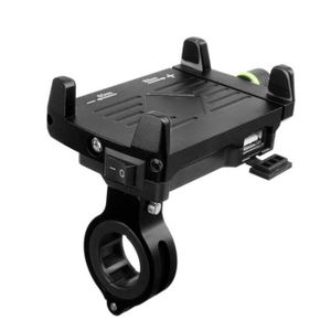 GUIDON Noir - Support de téléphone portable pour guidon de moto, Pour Scooter, étanche, Avec chargeur USB sans fil,