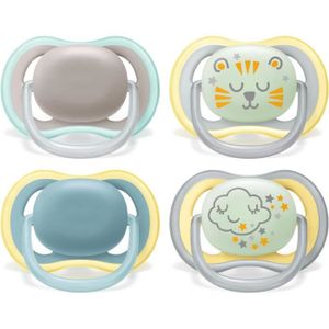 Philips Avent Sucettes nuit ultra air SCF376/13 6-18 mois silicone