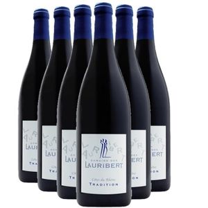 VIN ROUGE Côtes du Rhône Tradition Rouge 2022 - Lot de 6x75c