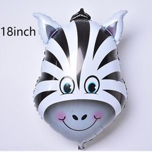 BALLON DÉCORATIF  18inch Zebra - Ballons en forme d'animaux, 1 pièce