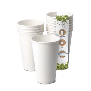 Gobelet de café 80cc tasse de café jetables en plastique blanc