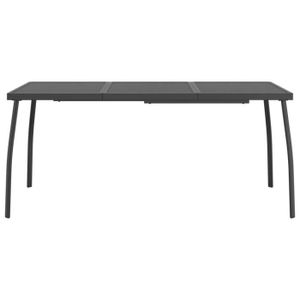 TABLE DE JARDIN  Drfeify Table de jardin anthracite 165x80x72 cm Treillis d'acier HB012