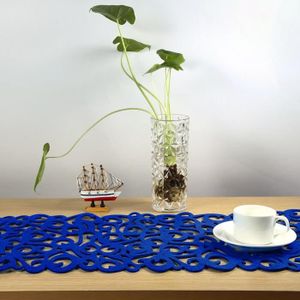 Chemin De Table Bleu Canard Cdiscount