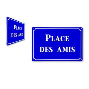 Accessoire de Décoration/ Plaque Métal Place de la Pétanque/ Dimension :  20 x 14 x 0,5 cm