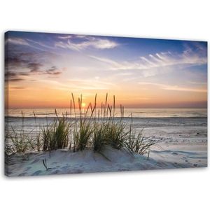 TABLEAU - TOILE Tableau sur toile, Coucher de soleil sur la plage 