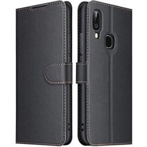 HOUSSE - ÉTUI Cuir Premium Coque pour Samsung Galaxy A20e, Portefeuille Etui Housse pour Samsung Galaxy A20e (Noir)