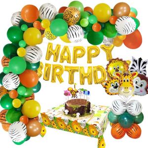 147pcs Jungle Safari Theme Party Balloon Guirlande Kit Animal Balloons  Feuilles de palmier pour enfants Garçons Birthday Party Baby Shower  Décorations -  France