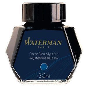 Stylo - Parure WATERMAN encre pour stylo plume, couleur Bleu Mystère, flacon 50 ml