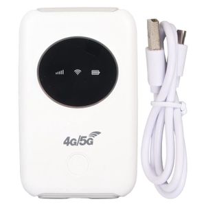 MODEM - ROUTEUR 4G LTE Hotspot Mobile - Portable Wifi Mobile - Omabeta - ABS - Blanc - 10x6x1.5cm