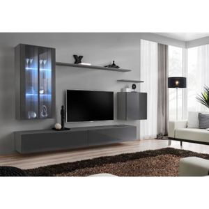 MEUBLE TV MURAL Meuble TV Mural Design Switch XII 270cm Gris - Par