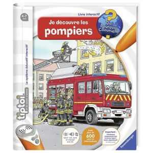 LIVRE INTERACTIF ENFANT tiptoi® - Je découvre les pompiers -  Ravensburger - Livre électronique éducatif - Dès 4 ans - en français