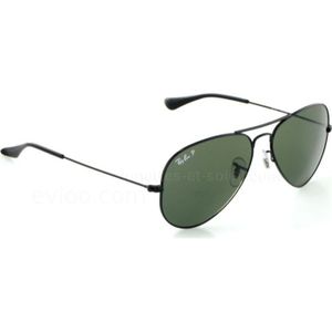 LUNETTES DE SOLEIL Aviator 3025 noire-verre polarisant T. M (58mm)