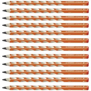 CRAYON GRAPHITE STABILO  EASYgraph - Lot de 12 crayons graphite ergonomiques HB (orange) - Droitier - 322/03-HB