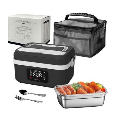 Lunch Box Chauffante Gamelle 80W 1.5L Boite Repas Allume Cigare Electrique 12V/24V/220V Camion Tuperwear Réchauffe Plat Chauffe - Maison