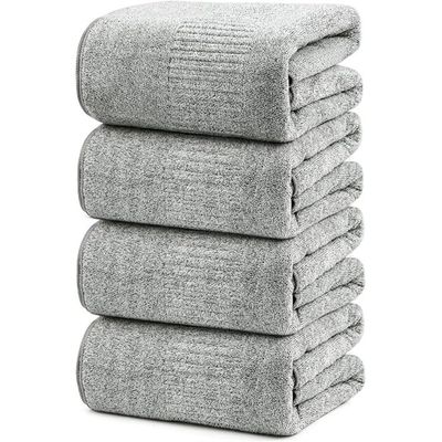Lot De 4 Serviettes De Bain Betz En 100% Coton - 1 Drap De Bain, 1 Serviette De Douche, 1 Serviette Toilette, 1 Gant (Couleur Prune) - 12