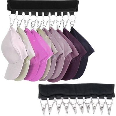 Porte-casquettes LeKuni (Lot De 2) - Fixation Murale Adhésive Puissante - Noir