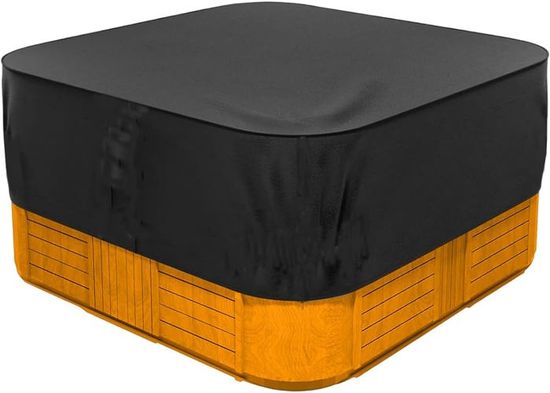 Housse De Protection Pour Spa - Tissu Oxford 420D - Imperméable, Anti-UV, Anti-poussière - Tailles 200x200x85 Cm - 11