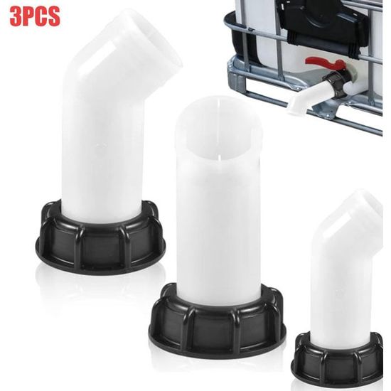Fzyisw 2 Pcs Bec De Vidange Avec Ecrou Ibc 1000l, Buse De Vidange IBC, Robinet Cuve Ibc 1000 Litres, Buse D'extension De Réservoir Pour Raccord Robinet Cuve IBC 2 Pouces