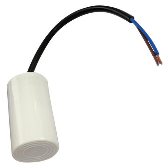 Condensateur permanent de travail pour moteur 65µF 450V précâblé Ø55x119mm ±10/%