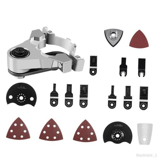 Adaptateur Outil Oscillante Multifonction Pour Meuleuse D'Angle - Acier Tungstène Robuste - Coupe, Meulage & Polissage Bois, Plastique, Métal