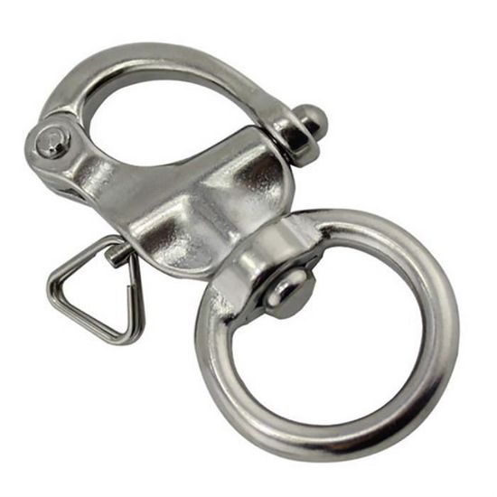 Manille Mousqueton Pivotante Acier Inox 316 - 128mm - Pour Voilier, Spinnaker