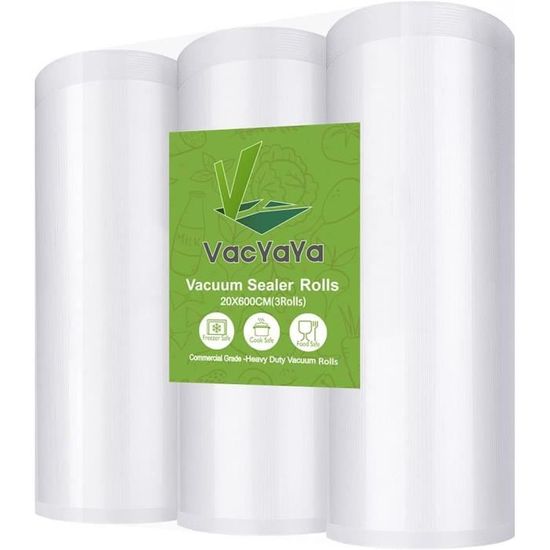 Kit Sacs Sous Vide Alimentaires Réutilisables – 26 Sacs 30x34 Cm, Pompe à Main Incluse, Conservation Fruits, Viande, Pain