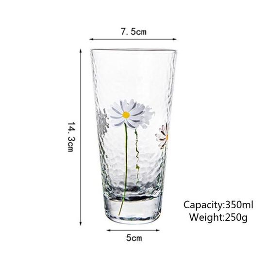 Tasse En Verre Bprtcra Patte De Chat – 300 Ml – Verre Résistant à La Chaleur – Fond Imprimé Griffe – Idée Cadeau Originale