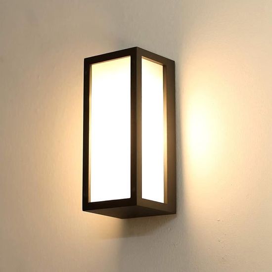 ZMH Applique Murale LED 100cm Intérieur Extérieur IP65 - Lampe Salle De Bain Noire 21W