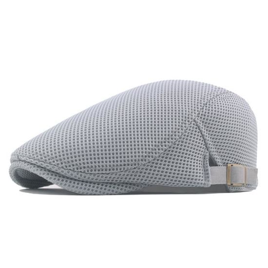 Béret/Casquette Plate Homme En Denim Lavé - Réglable 55-60 Cm - Style Rétro - Unisexe