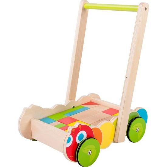 pousseur chariot bois