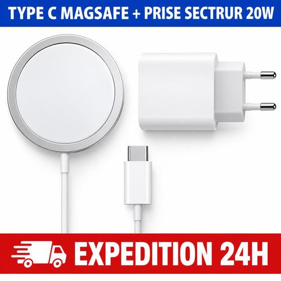 Anigaduo Chargeur 25W USB C Rapide + Cable 2M Pour IPhone 14/13/12/11/SE/X/XS