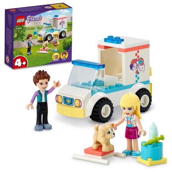 LEGO® 41694 Friends L'Ambulance De La Clinique Vétérinaire Pour les Enfants de 4 Ans et Plus, Jouet Mini-Poupée et Figurine de