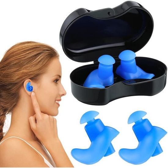 Silicone Réutilisables Bouchons d'oreilles Antibruit avec Cordon 10 paires  - Cdiscount Sport
