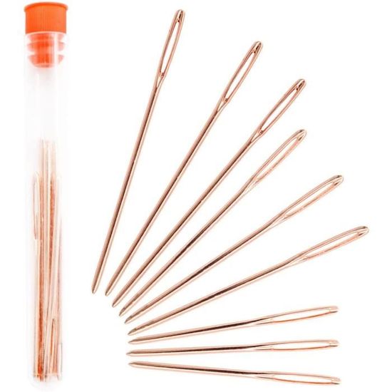 Lot De 24 Aiguilles À Repriser Extra Longues De 12,4 Cm-15 Cm-17 Cm À Gros Chas - Aiguilles À