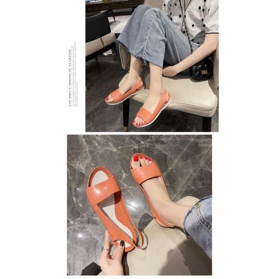Sandales Plates Femme Été Élégantes – Sandales Confort Antidérapantes à Brides Croisées – Chaussures D'Été Légères Et Respirantes Taille 36-42 – Parfaites Plage Et Maison