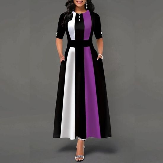 Robe Ronni Nicole 'O So Slim' Imprimé Abstrait Violet - Taille 10 - Doublée, Manches 3/4 - Neuf Avec étiquettes