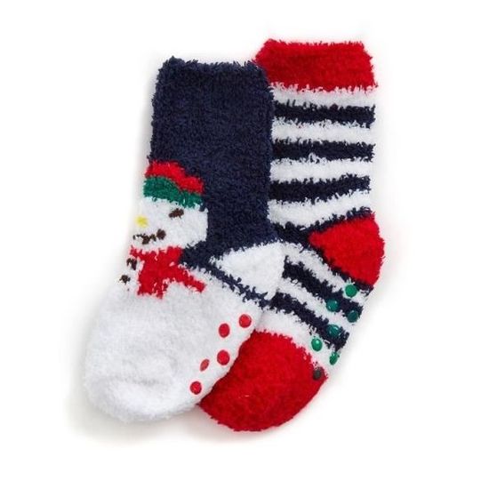 Chaussettes Noël Femme Chaudes Antidérapantes - Motifs Rennes, Père Noël | Pour La Maison, Cadeau - 4