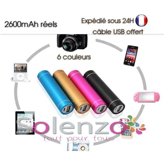 Batterie externe rose pour iPhone 5 4 Samsung etc Cdiscount Téléphonie
