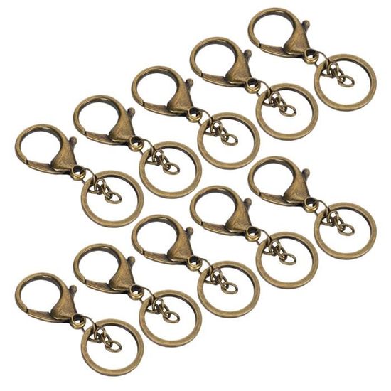 30 Anneaux Porte-clés En Forme De Griffe De Homard - Or, Avec Anneau Split Ring, Neuf