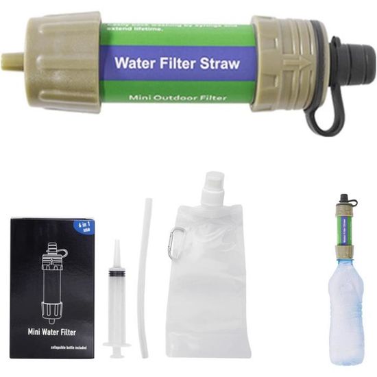 Mini paille de filtre à eau de purification de camping-SN