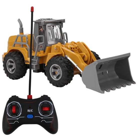 Bulldozer Télécommandé 2,4 GHz Avec Fumée, Lumière Et Son - Jouet RC à Chenilles - Accessoires Inclus - À Partir De 3 Ans
