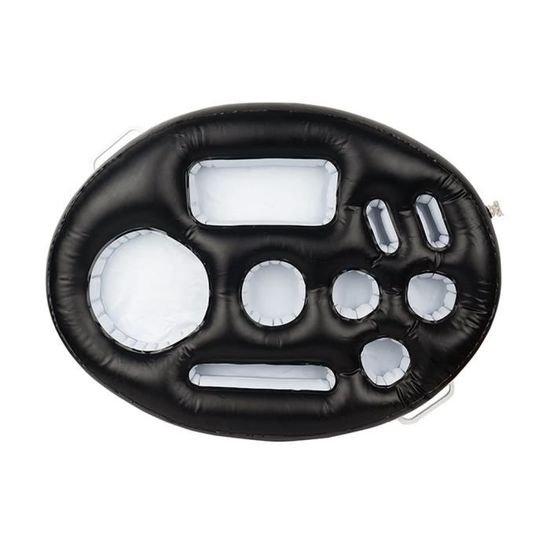Bouée Piscine Adulte Gonflable – 120x120 Cm – Lumières LED Solaires – Porte-gobelet – Hamac D'eau