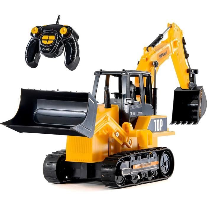 Qiilu Pelle RC 258-1 6 canaux de camion d'excavatrice télécommandé 1/24