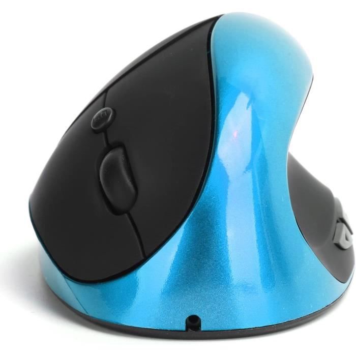 Souris optique ergonomique sans fil 1600 dpi 2,4 GHz pour gauchers