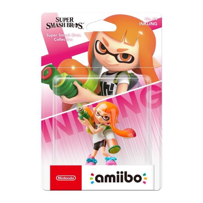 Figurine Amiibo - Fille Inkling N°64 • Collection Super Smash Bros.
