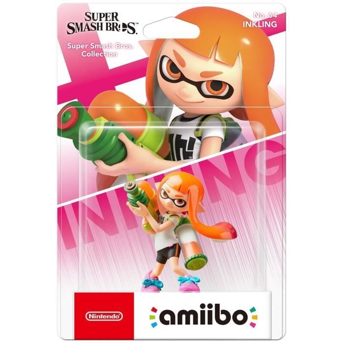 Figurine Amiibo - Fille Inkling N°64 • Collection Super Smash Bros.