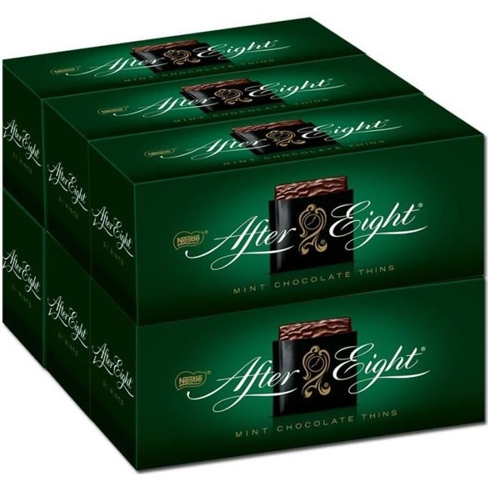 Nestlé After Eight, chocolats menthe poivrée, 6 paquets de 200g